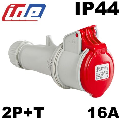 Prise femelle 2P+T 16A étanche IP44