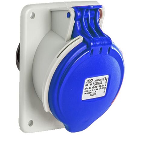 Prise femelle 3P+N+T 16A étanche IP44 à encastrer sur coffret