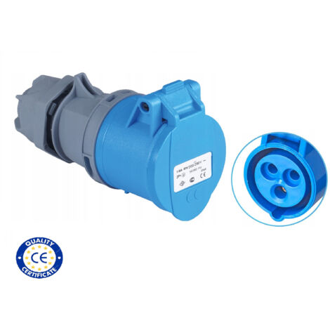 Prise Fiche femelle prolongateur  CEE monophasé 3 x 16A