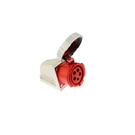 PRISE FIXE 32 A 5P 400 V ROUGE IP67 SANS ACCÉLÉRATEUR 1252-6 PINCES 590771100331 PCE