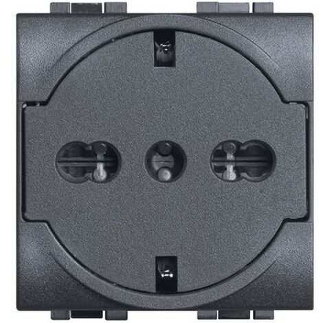 Prise FLAT schuko Bticino Livinglight avec protection 10/16A L4140/16F