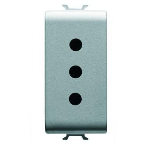 Prise Gewiss Chorus 10A petite en titane GW14201