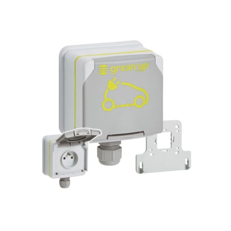 Prise Green'up Access Legrand pour voiture électrique 090471 - Etanche, branchement saillie - Modes 1 ou 2 - 3.2 kW