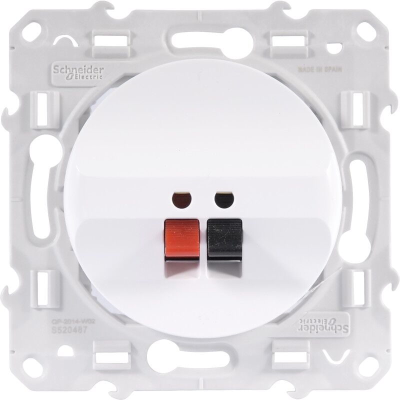 Prise haut-parleur odace schneider blanc ral 9003 S520487