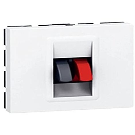 Prise haut-parleur 2 modules Mosaic Legrand Finition: Blanc
