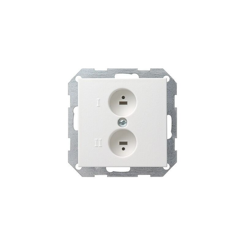 Prise haut parleur blanc pur mat Gira 40227 040227