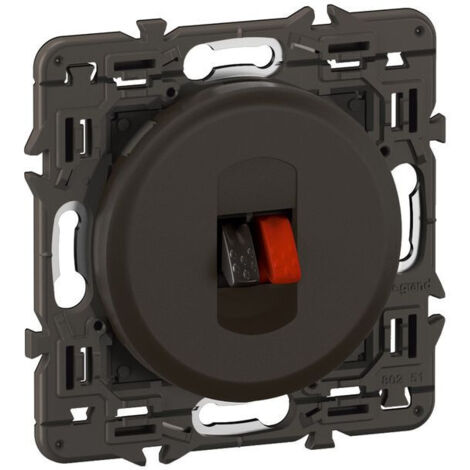 Prise haut-parleur Céliane enjoliveur Noir et support (CZ0311)