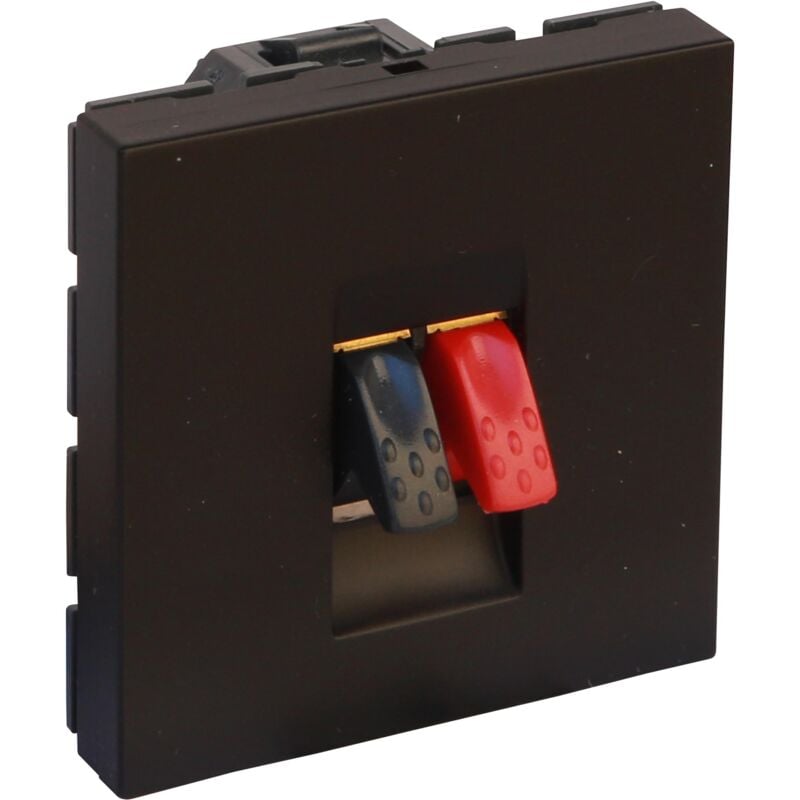 Legrand - Prise haut-parleur Mosaic 2 modules noir mat 079551L