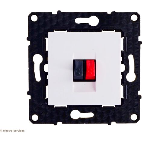 Prise haut-parleur simple Evolution Arnould Finition: Blanc