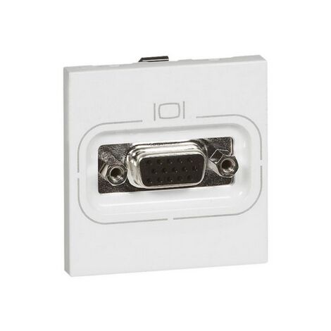 Prise HD 15 femelle à visser Mosaic 2 modules blanc LEGRAND 078757