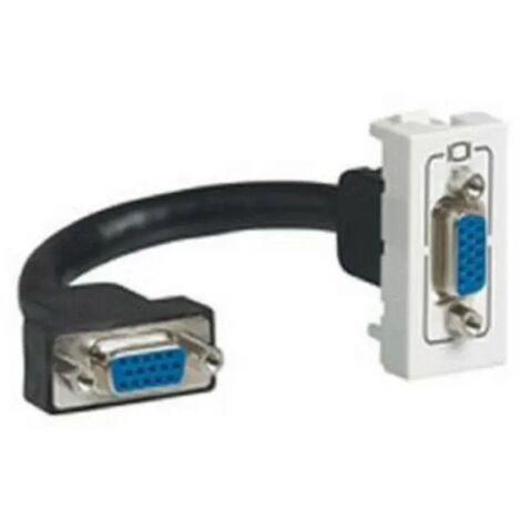 Prise HD 15 femelle préconnectorisée Mosaic 1 module blanc LEGRAND 078777
