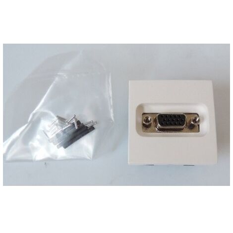 Prise HD15 Blanche 2 Modules LOGIX PLANET WATTOHM 49058