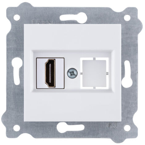 Prise HDMI blanc mécanisme EXEN