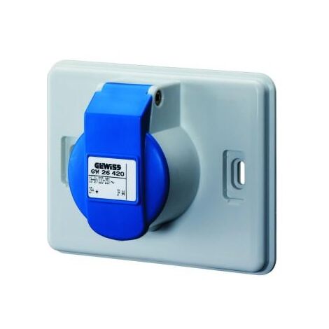 PRISE IEC309 2P+T16A220V IP44 ENCASTR. GEWISS GW26420