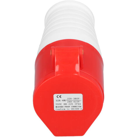 Prise industrielle 5 broches 32A, IP44, étanche à l'eau et à la poussière, connecteur d'aviation 220-380V/240-415V