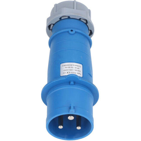 Prise industrielle étanche IP44 32A 2P+E 220-240V en laiton pour aviation