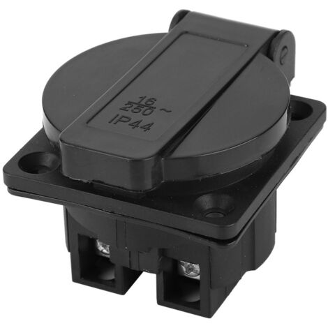 Prise industrielle étanche noire 250V 16A pour générateur - Style allemand