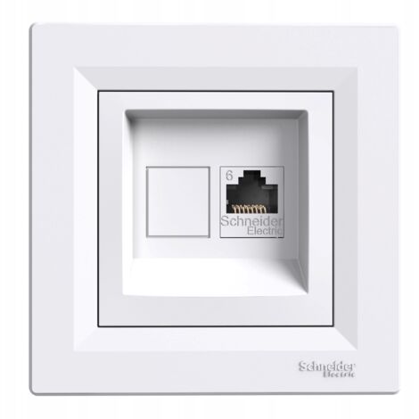 Prise informatique blanche ASFORA Émirats arabes unis 8 CAT.6 UTP plate EPH4700121