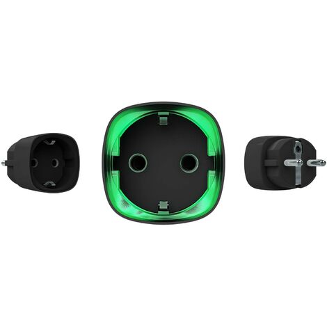 Prise intelligente sans fil noire avec mesure de la consommation - Ajax Systems