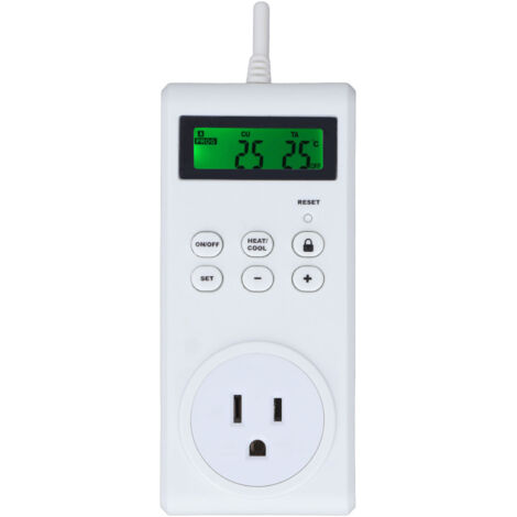 Prise Intelligente Thermostat Programmable sans Fil, Contrôle de Température Automatique, Prise US 120V
