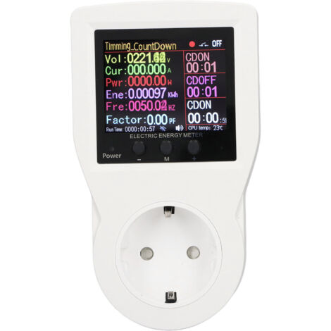 Prise Intelligente WiFi 16A 3680W avec Surveillance en Temps Réel, Compatible AC85‑265V et Branchement UE