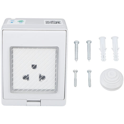 Prise Intelligente WiFi IP55 Étanche, Contrôle à Distance par APP, pour Salle de Bain et Extérieur, 100-240V, Prise US 16A