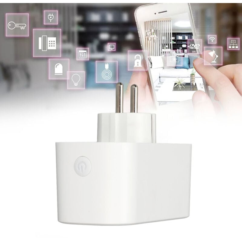Trimec - Prise intelligente Wifi Prise double prise Wifi Shunt double contrôle commande vocale interrupteur de temporisation Prise intelligente 2 en