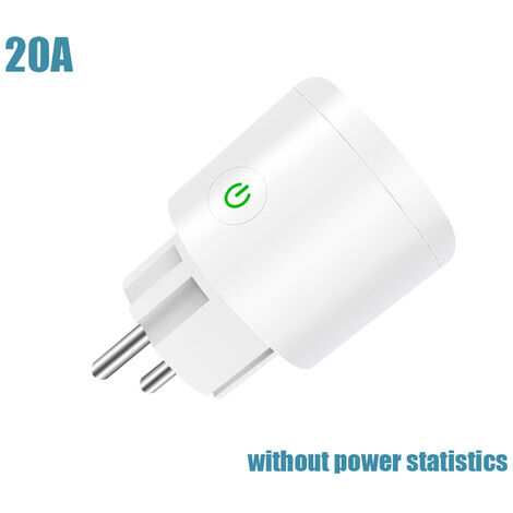 Prise intelligente Wifi ue, interrupteur de contrle à distance pour téléphone portable, Support de chauffe-eau et climatiseur, 6A/16A/20A,EU plug,White4
