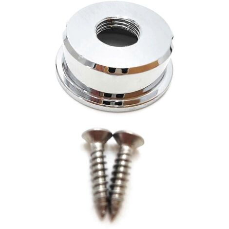 Prise jack de sortie audio ronde TL pour guitare électrique, argentée.