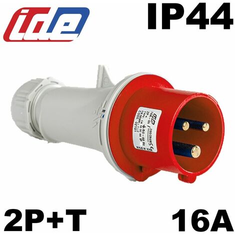 Prise mâle 2P+T 16A étanche IP44 - Tension(V) - Fiche mâle 380V à 415V