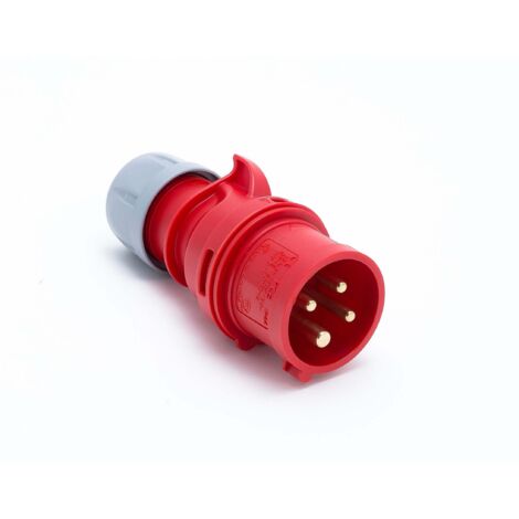 Prise mâle industrielle fiche portable 16A 4P 400V 6h IP44 PCE