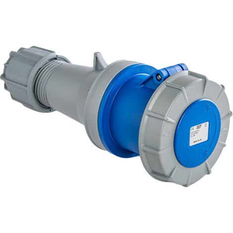 Prise mobile femelle 2P+T 63A 220V IP67 – Étanchéité renforcée pour environnements humides – Raccordement par borne à vis – Résistance IK08