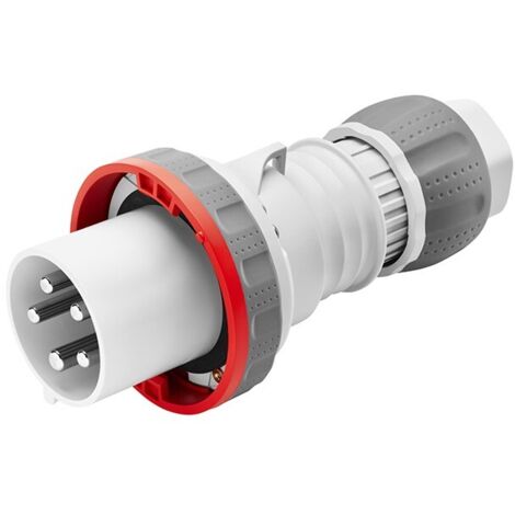 Prise mobile Gewiss 3P+N+T 63A IP67 rouge 380V GW61053H