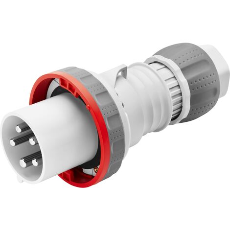 Prise mobile Gewiss 3P+T 63A IP67 rouge 380V GW61052H