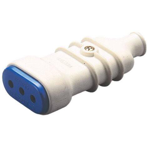 Prise mobile Gewiss type P11 norme italienne 2P+T 10A 250V GW28203