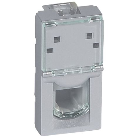 PRISE MOSAIC RJ11 1 MODULE ALU LEGRAND 079231
