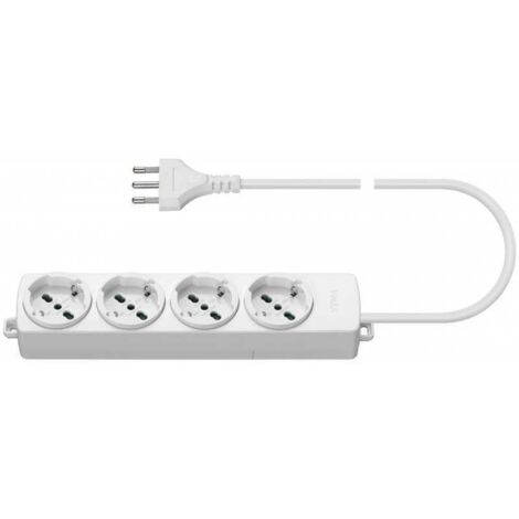 Prise multiple universelle 4 &43  couleur du cÂble blanc 01292.cc.b