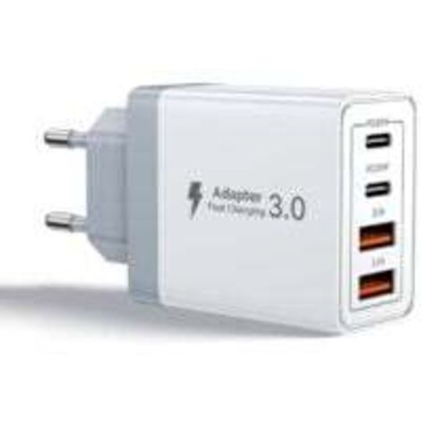 Prise multiport USB adaptée au chargeur Apple 16/15, tête de charge rapide pour téléphone portable Samsung Android