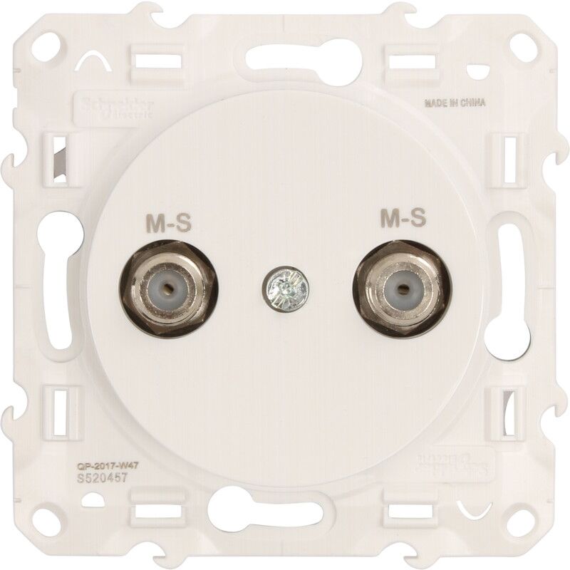Prise multiservice odace schneider blanc ral 9003 S520457