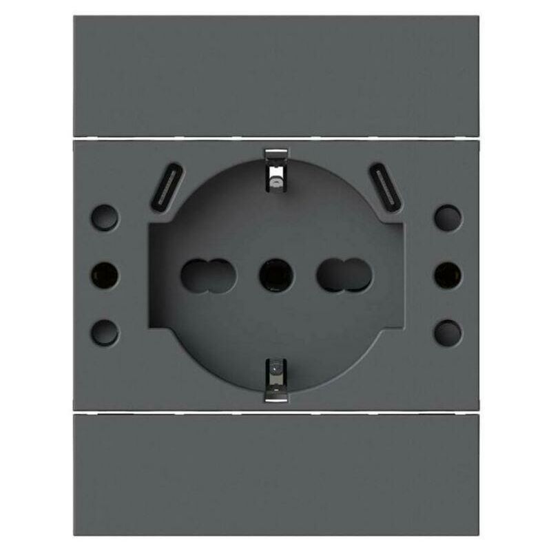 Prise multistandard 4box usb p503 compatible avec bticino livingnow noir - 4busbp503.kg