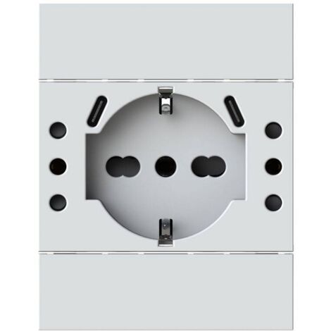 Prise multistandard 4box usb p503 compatible bticino livingnow blanc - 4busbp503.kw