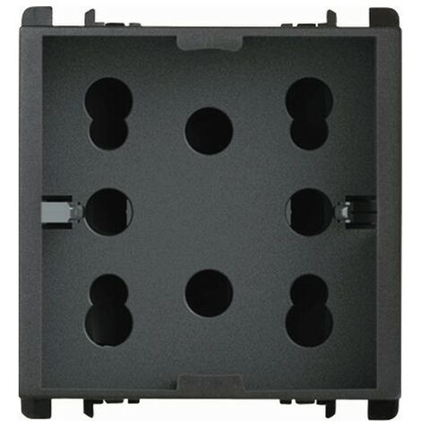 Prise multistandard Simon Urmet Nea 2 prises doubles et 1 schuko anthracite 10311/2