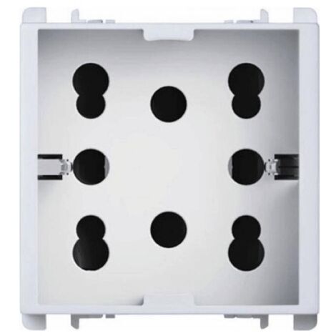 Prise Multistandard Urmet Simon 16A schuko et deux voies blanc 10311/2.