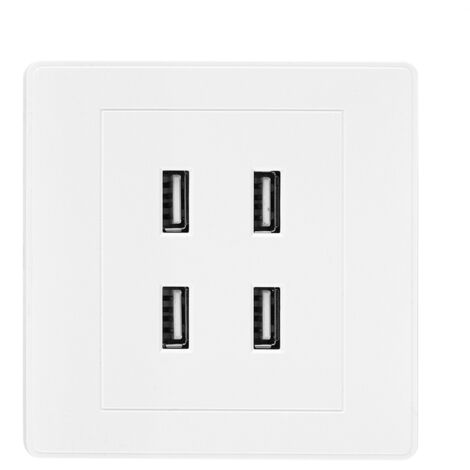 Prise Murale 4 Ports USB 5V - Chargeur Secteur pour Bureau et Maison (110-250V)