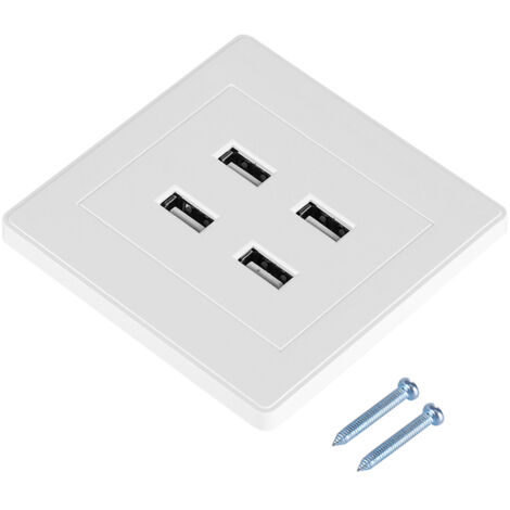 Prise murale 4 ports USB 5V pour bureau et maison, chargeur secteur (110-250V)