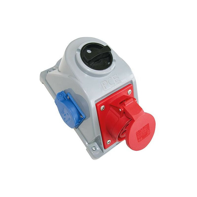 Prise murale Combopol PCE 32A, 5p, avec 1 prise Schuko