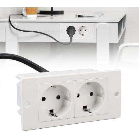 [Prise Murale Encastrée de Bureau] + [Recessed Power Strip Plug] + [Bureau Maison Étude] + [2 Prises AC] + [Désignation] + [Matériel PC Retardant Flamme] + [Dimension 130x62x60mm] + [Couleur Blanc] + 