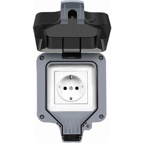 Prise murale étanche IP66, résistante à la poussière et conforme à la norme allemande, 220-250 V, 16 A, 100 Mb/s, 50 mH, connecteurs mâle et femelle.