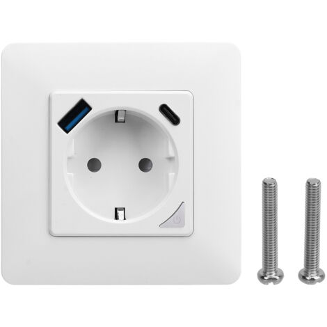 Prise Murale Intelligente avec Contrôle WiFi, USB Charge Rapide et Application Mobile, 100‑240V