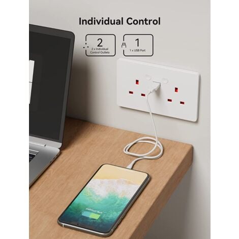 Prise électrique,prise intelligente WiFi SP1, adaptateur ue 16A, moniteur  d'énergie, minuterie de sortie, pour Alexa - 2 pieces-EU